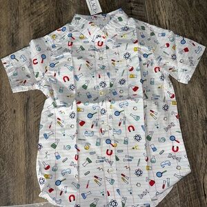 NWT sz 5 Science print The Children's Place ADORABLE Science shirt